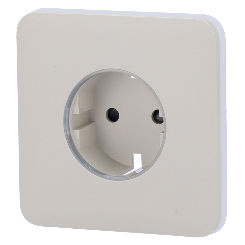 Ajax Proteção frontal para ficha inteligente tipo F Possui um botão tátil não painel frontal para controlo manual