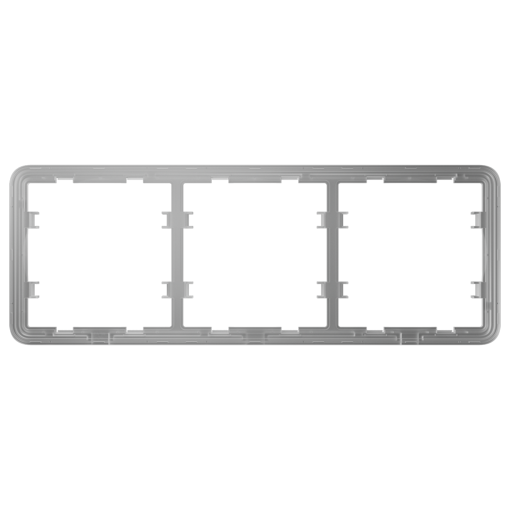 Moldura para 3 interruptores, compatível com 2 x AJ-SIDEBUTTON Compatível com 1 x AJ-CENTERBUTTON