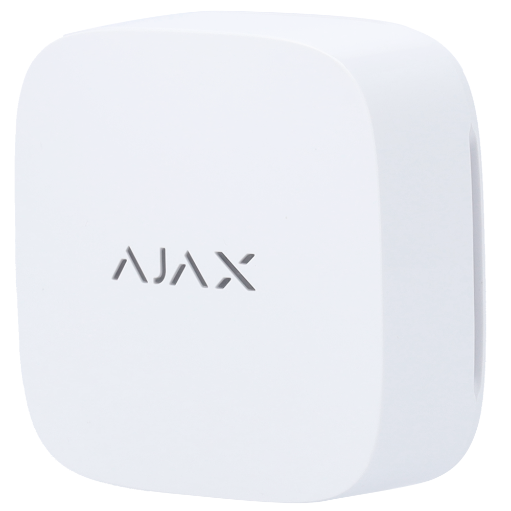 Monitor de temperatura, humidade e CO2, sem fios e 868 MHz Jeweller, com alcance de comunicação até 1700 metros e visor LED de qualidade do ar com acelerómetro integrado contra sabotagem- Branco