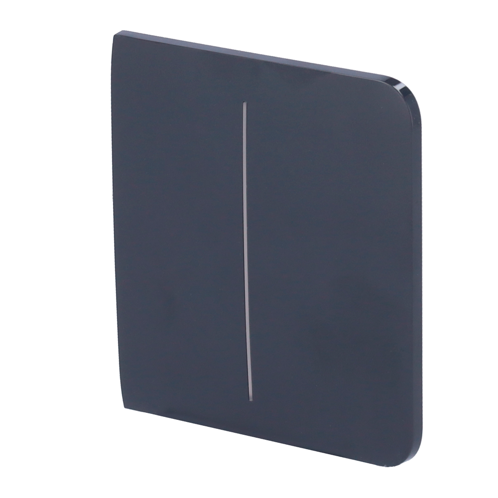 Painel táctil para interruptor de luz dupla, compatível com AJ-LIGHTCORE-2G retroiluminação LED e painel de toque lateral sem contacto- grafite