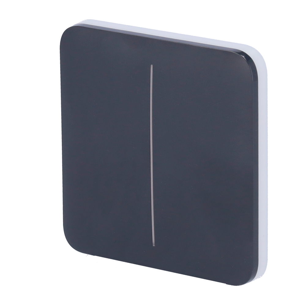 Painel táctil para interruptor de luz dupla compatibilidade com AJ-LIGHTCORE-2G retroiluminação LED Painel táctil sem contacto- grafite