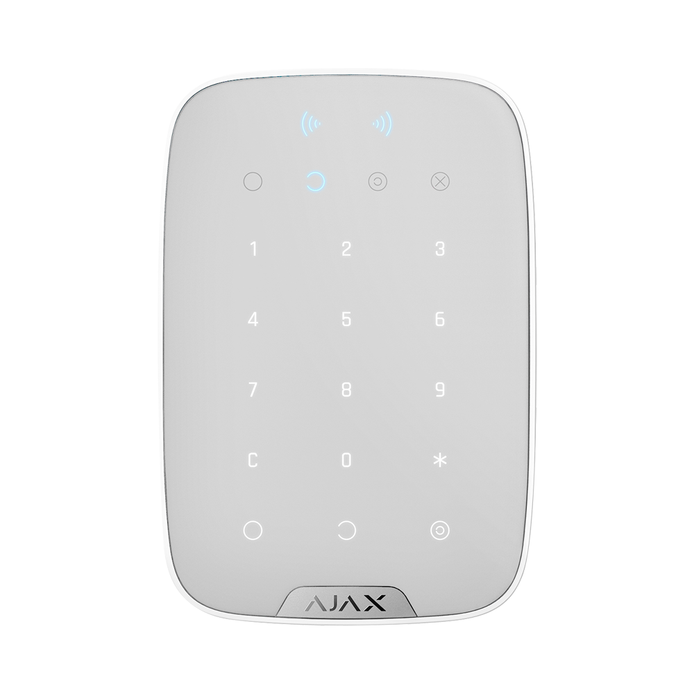 Teclado independente com leitor de cartões e etiquetas RFID- Branco