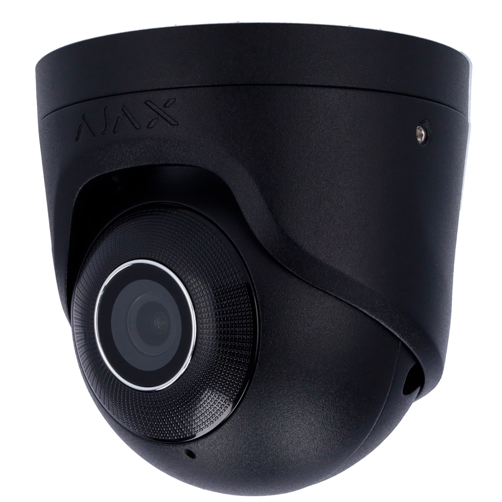 Câmara com fios (PoE) Turret Preta de 5mpx 4mm 35m com Microfone IP65