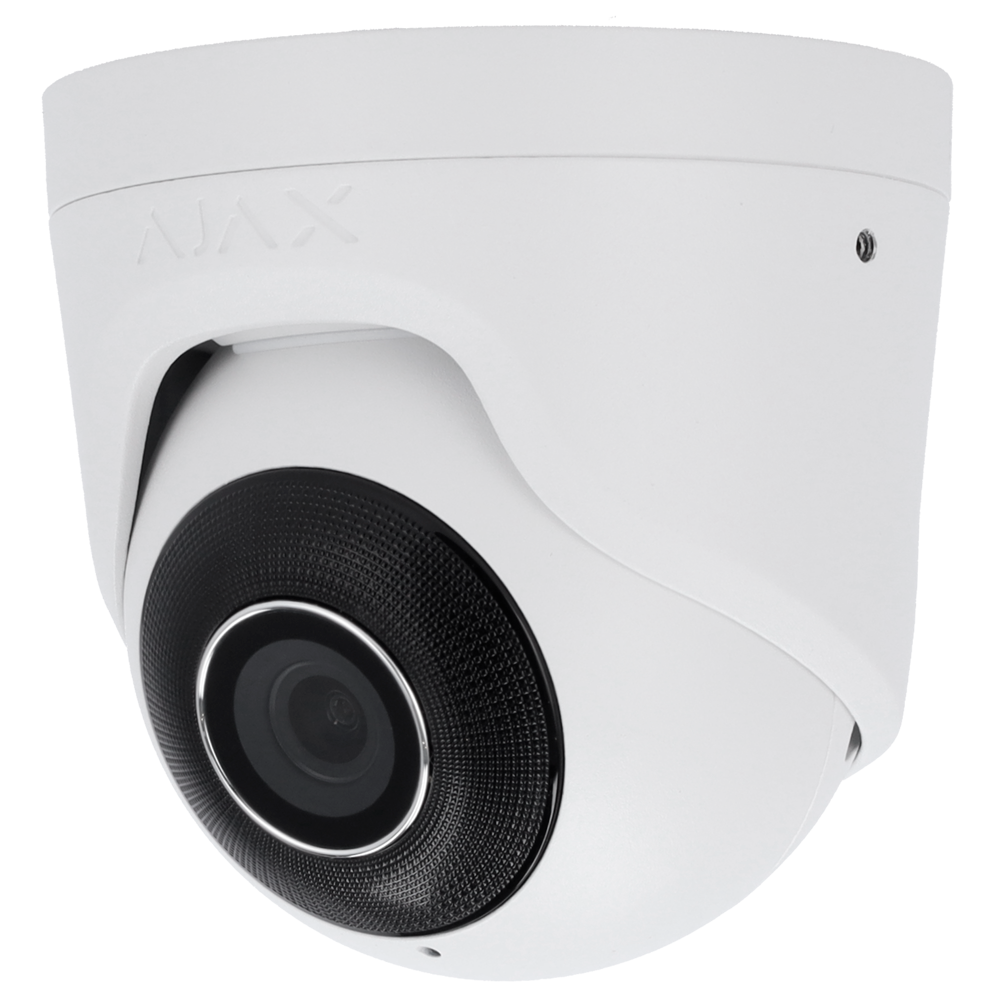Câmara com fios (PoE) Turret Branca de 5mpx 2.8mm 35m com Microfone IP65