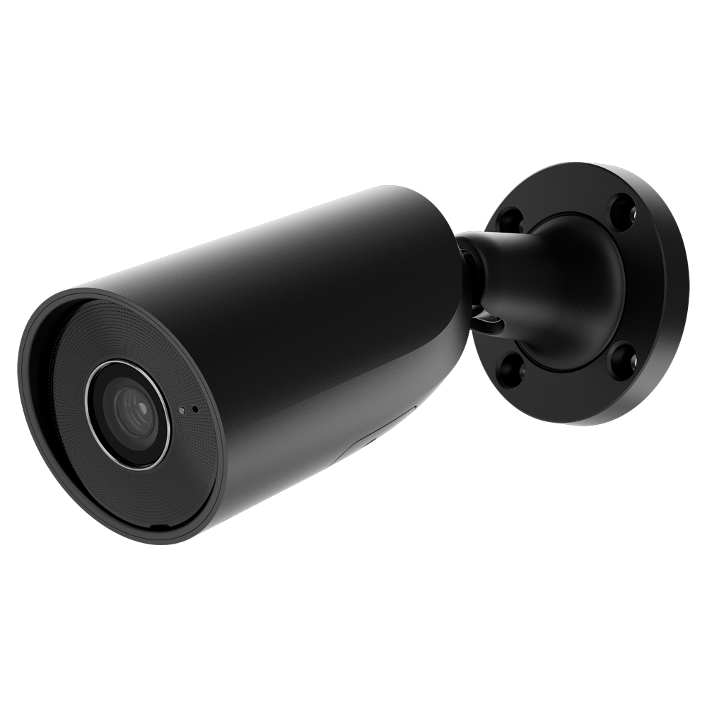 Câmara com fios (PoE) Bullet Preta de 8mpx 2.8mm 35m com Microfone IP65