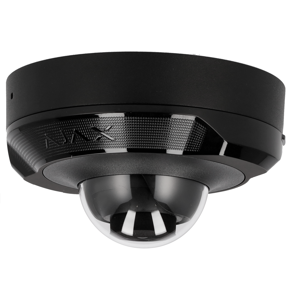 Wired Camera (PoE) Mini-Dome Black 5mpx 4mm 35m with Microphone IP65