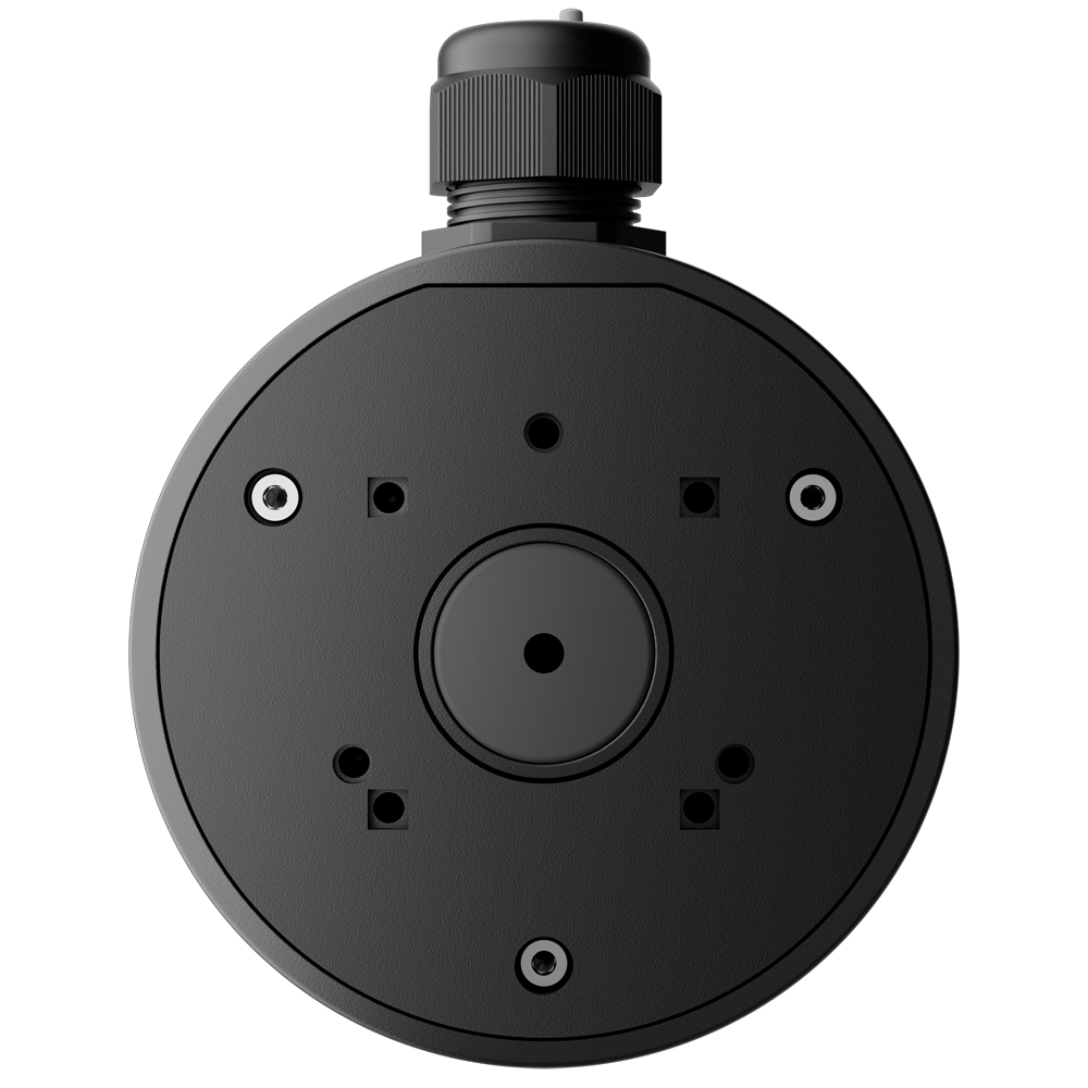 Caixa de conexões para câmaras Bullet, Dome e Turret Ajax, apto para uso exterior, de instalação em teto ou parede Ajax AJ-JUNCTIONBOX-B