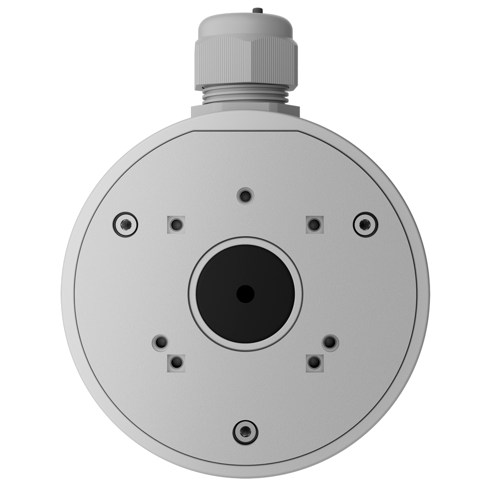 Caixa de conexões para câmaras Bullet, Dome e Turret Ajax, apto para uso exterior, de instalação em teto ou parede Ajax AJ-JUNCTIONBOX-B 