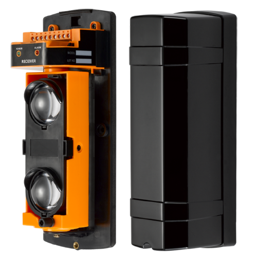 Detector de barreiras por infravermelhos cablado com 2 feixes de luz com alcance máximo de detecção de 60 / 180 m