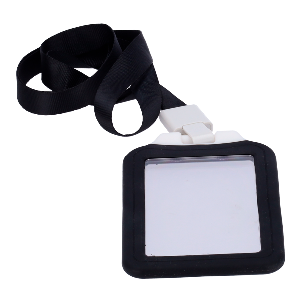 Porta-cartões de disposição vertical e película de proteção em plástico- Preto