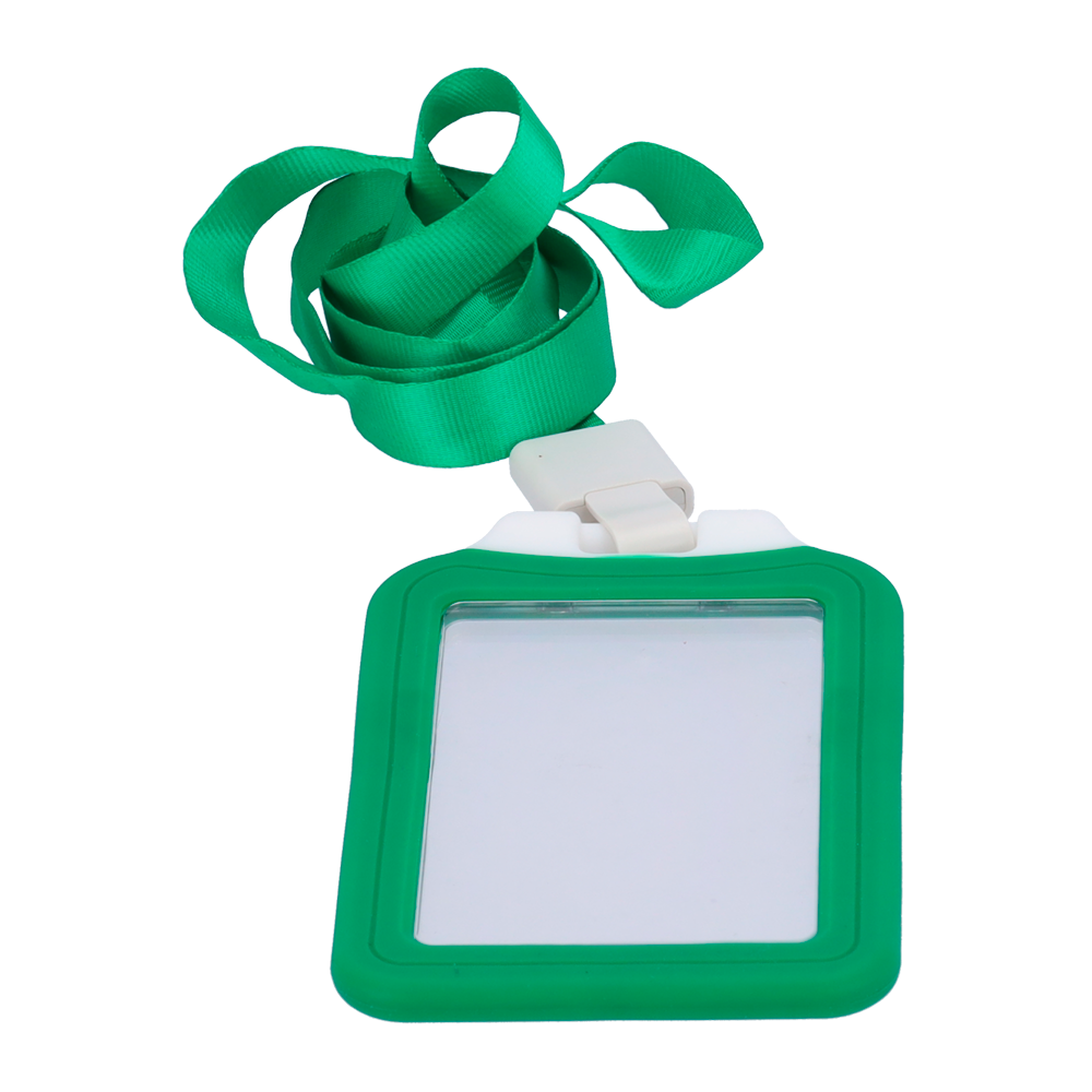 Porta-cartões de disposição vertical e película de proteção em plástico- Verde