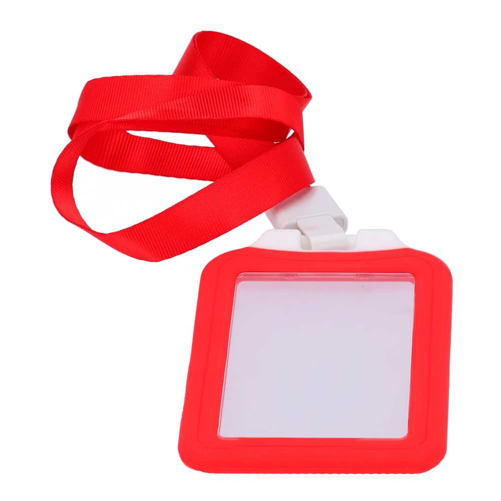 Porta-cartões de disposição vertical e película de proteção em plástico EEE- Vermelho