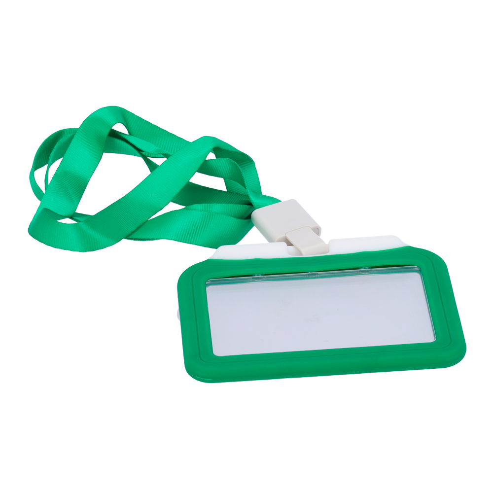 Porta-cartões disposição horizontal e película de plástico protetora - Verde