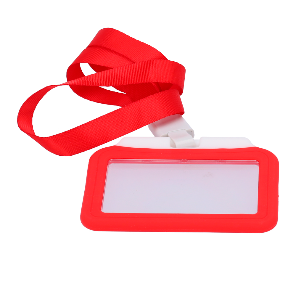 Porta-cartões disposição horizontal e película de plástico protetora EEE- Vermelho