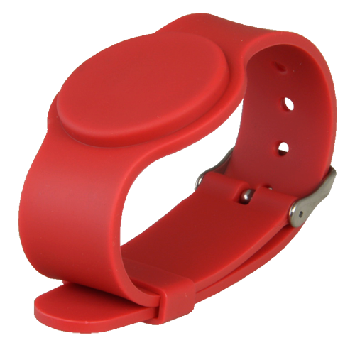 Pulseira de proximidade e ID por radiofrequência MF passivo | Máxima segurança-Vermelho