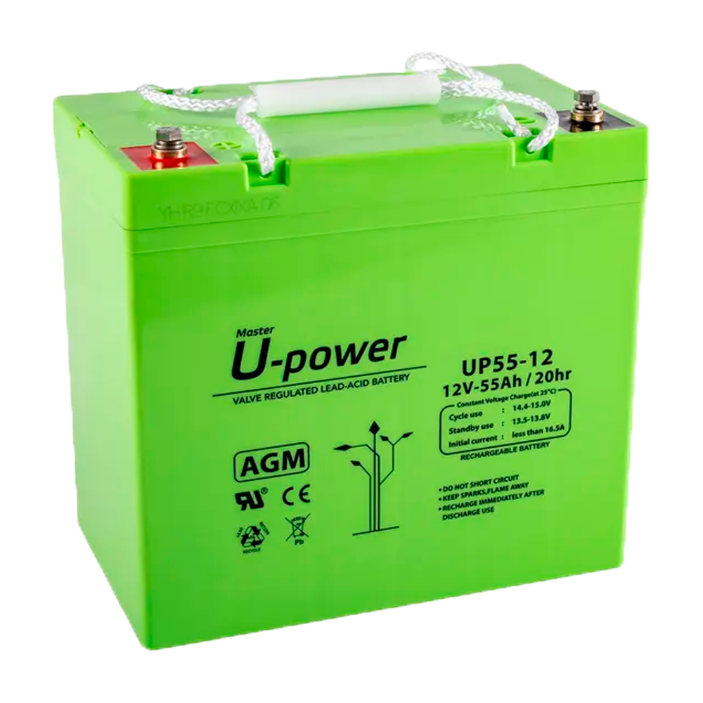 Bateria de chumbo-ácido AGM Tensão nominal 12V Capacidade nominal 5.5 Ah-Upower BATT-1255-U