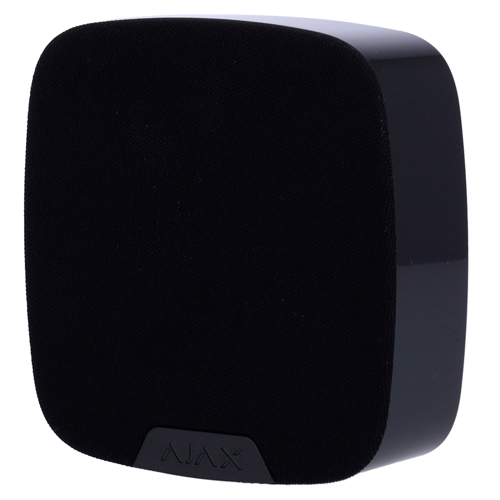 Módulo de voz sem fios a 868 MHz Jeweller, com pressão sonora máxima de103 dB e alimentação de 4 pilhas CR123A 3.0 V, e com otimização de voz com IA