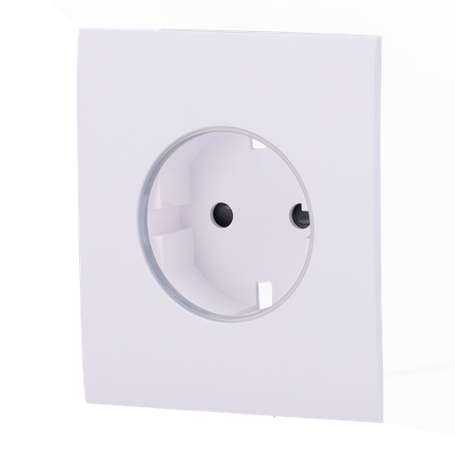 [CA-AJ-CENTERCOVER-SMART-W] Cobertura central para ficha inteligente e tipo F, compatível com AJ-OUTLETCORE-SMART com indicador LED do estado da tomada e do consumo de energia