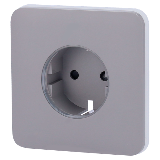 [CA-AJ-SOLOCOVER-SMART-GRE] Ajax Proteção frontal para ficha inteligente tipo F Possui um botão tátil não painel frontal para controlo manual