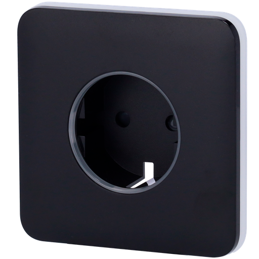 [CA-AJ-SOLOCOVER-SMART-B] Ajax Proteção frontal para ficha inteligente tipo F, possui um botão tátil não painel frontal para controlo manual