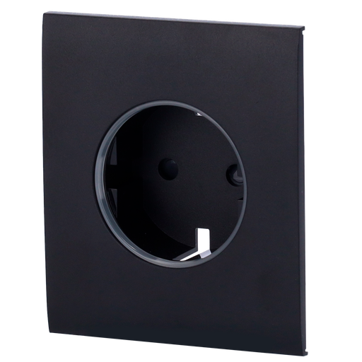 [CA-AJ-CENTERCOVER-SMART-B] Cobertura central para ficha inteligente e tipo F Compatível com AJ-OUTLETCORE-SMART Indicador LED do estado da tomada e do consumo de energia