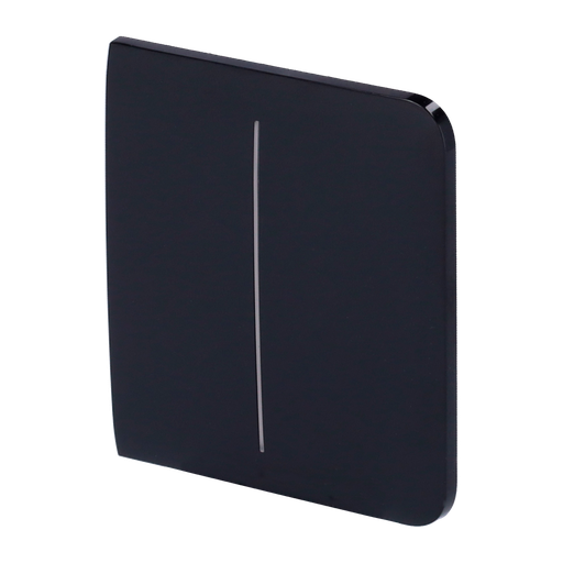 [CA-AJ-SIDEBUTTON-2G-B] Painel táctil para interruptor de luz dupla, compatível com AJ-LIGHTCORE-2G retroiluminação LED e painel de toque lateral sem contacto- preto