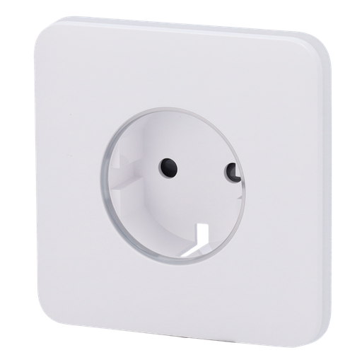 [CA-AJ-SOLOCOVER-SMART-W] Proteção frontal para ficha inteligente tipo F, compatível com AJ-OUTLETCORE-SMART e indicador LED do estado da tomada e do consumo de energia