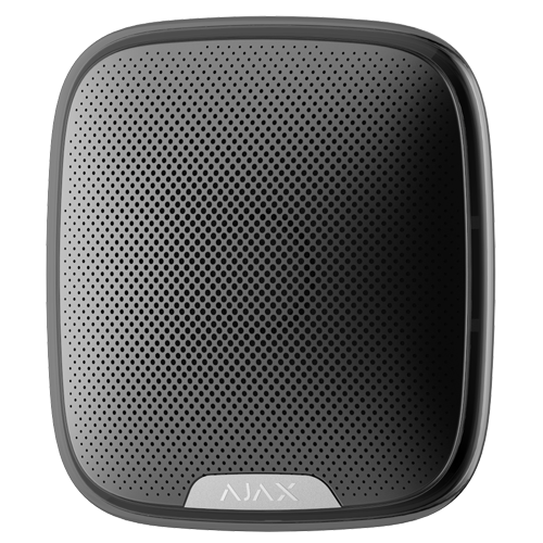 [CA-AJ-STREETSIREN-B] Sirene para exterior, sem fios 868 MHz Jeweller com certificado de grau 2 e pressão sonora máxima 113 dB- Preto