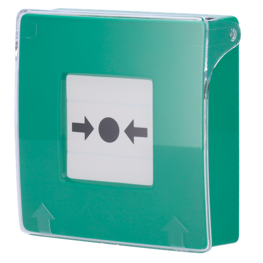 [CA-AJ-MANUALCALLPOINT-GREEN] Ajax Botão de parede sem fios para ativação manual do alarme de incêndio Sem fios 868 MHz Jeweller