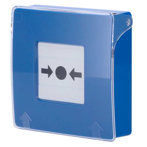 [CA-AJ-MANUALCALLPOINT-BLUE] Botão de alarme de incêndio manual azul Sem fios 868 MHz Jeweller Botão de alarme de incêndio ou ativador de cenário