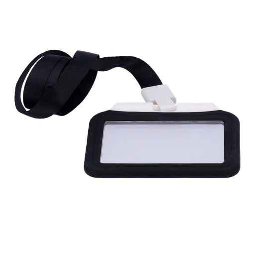 [CA-CARD-HOLDER-H-BLACK] Porta-cartões de disposição horizontal e película de proteção em plástico- Preto