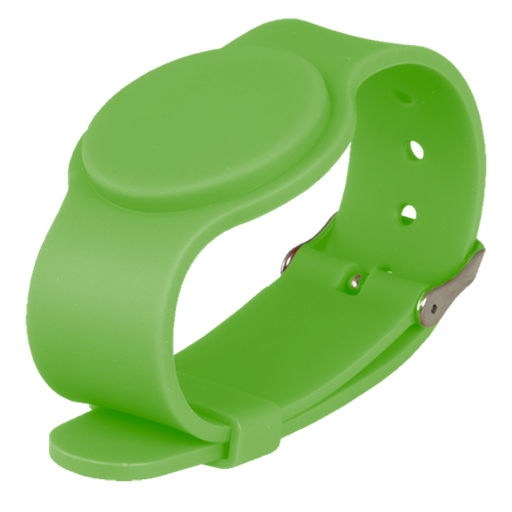 [CA-RFID-BAND-ADJ-G] Pulseira de proximidade e ID por radiofrequência EM passiva: Cor verde