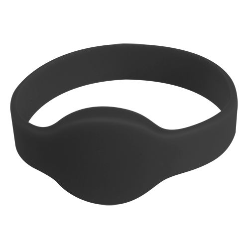 [CA-RFID-BAND-BK] Pulseira de proximidade e ID por radiofrequência EM passivo: Cor preta