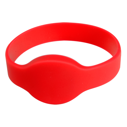 [CA-RFID-BAND-R] Pulseira de proximidade e ID por radiofrequência EM passivo: Cor vermelha