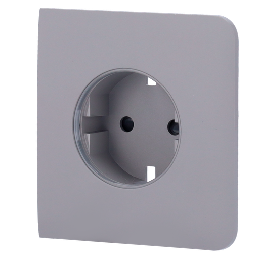 [CA-AJ-SIDECOVER-SMART-GRE] Cobertura lateral para ficha inteligente tipo F, compatível com AJ-OUTLETCORE-SMART e indicador LED do estado da tomada e do consumo de energia com botão tátil para controlo manual