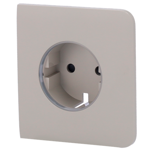 [CA-AJ-SIDECOVER-SMART-OLI] Cobertura lateral para ficha inteligente tipo F, compatível com AJ-OUTLETCORE-SMART e indicador LED do estado da tomada e do consumo de energia com botão tátil para controlo manual