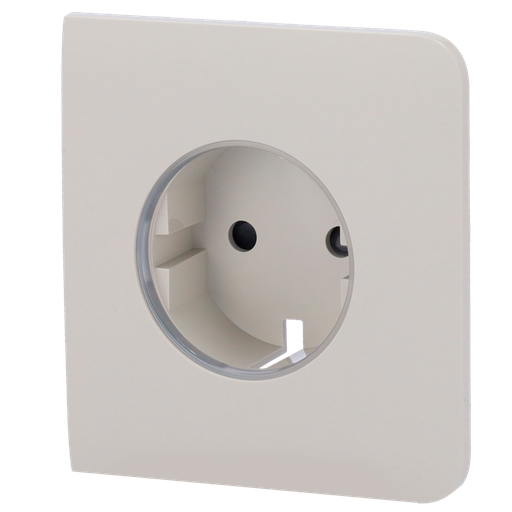 [CA-AJ-SIDECOVER-SMART-OYS] Cobertura lateral para ficha inteligente tipo F, compatível com AJ-OUTLETCORE-SMART e indicador LED do estado da tomada e do consumo de energia com botão tátil para controlo manual